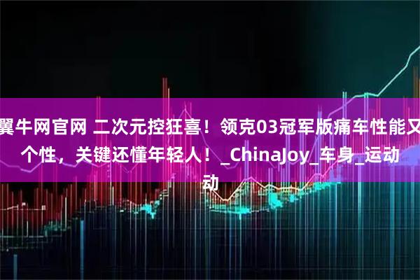 翼牛网官网 二次元控狂喜!领克03冠军版痛车性能又个性,关键还懂年轻人!_ChinaJoy_车身_运动